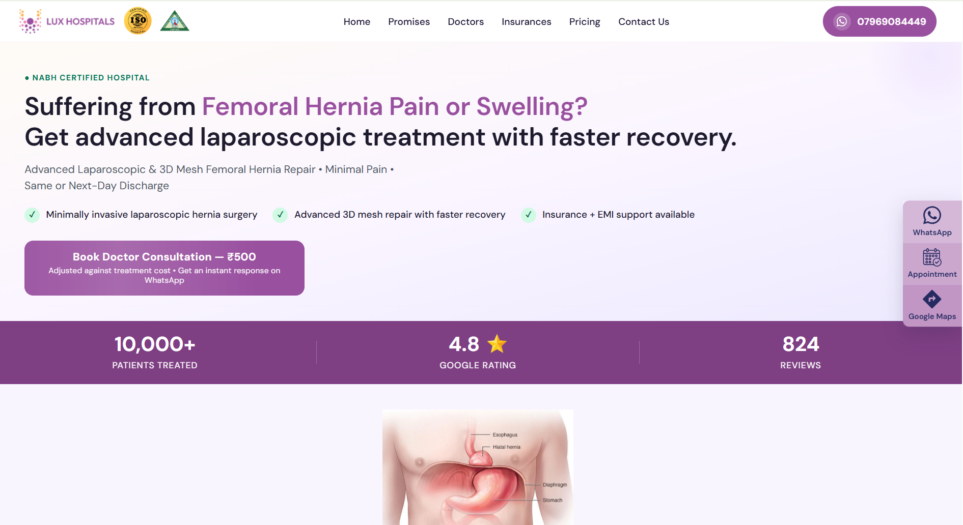 Healthcare Landing Hero Section